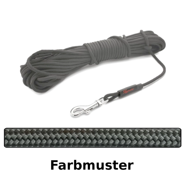 klassische Hundeleine - S - 5m - grau